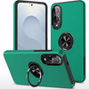 360 Rotating Ring Grip Hybrid Case for Samsung Galaxy S25 Edge - Green