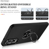 360 Rotating Ring Grip Hybrid Case for Samsung Galaxy S25 Edge - Black