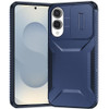 Combat Tough Series Hybrid Case with Camera Lens Cover for Samsung Galaxy S25 Edge - Blue