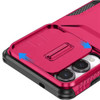 Combat Tough Series Hybrid Case with Camera Lens Cover for Samsung Galaxy S25 Edge - Hot Pink