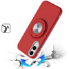 Circular Series Hybrid Case with Rotating Ring Stand for Samsung Galaxy S25 Edge - Red