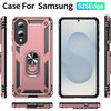 Military Grade Hybrid Case with Ring Grip for Samsung Galaxy S25 Edge - Rose Gold
