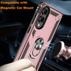 Military Grade Hybrid Case with Ring Grip for Samsung Galaxy S25 Edge - Rose Gold