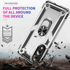 Military Grade Hybrid Case with Ring Grip for Samsung Galaxy S25 Edge - Silver