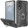 Military Grade Hybrid Case with Ring Grip for Samsung Galaxy S25 Edge - Black