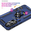 Military Grade Hybrid Case with Ring Grip for Samsung Galaxy S25 Edge - Blue