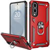 Military Grade Hybrid Case with Ring Grip for Samsung Galaxy S25 Edge - Red