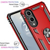 Military Grade Hybrid Case with Ring Grip for Samsung Galaxy S25 Edge - Red