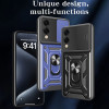 Military Grade Superior Series Hybrid Case with Ring Grip and Camera Lens Cover for Samsung Galaxy S25 Edge