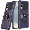 Military Grade Robotic Series Hybrid Case with Ring Grip for Samsung Galaxy S25 Edge - Purple