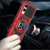 Military Grade Robotic Series Hybrid Case with Ring Grip for Samsung Galaxy S25 Edge - Red
