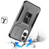 Combat Tough Series Ring Holder Case with Camera Lens Cover for Samsung Galaxy S25 Edge - Grey