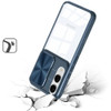HD Transparent Case with Camera Privacy Cover for Samsung Galaxy S25 Edge - Blue
