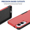 Military Grade TUFF Hybrid Armor Case for Samsung Galaxy S25 Edge - Red