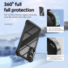 Military Grade Tough Shield Snap-on Transparent Case for Samsung Galaxy S25 Edge - Black