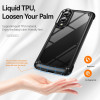 Military Grade Tough Shield Snap-on Transparent Case for Samsung Galaxy S25 Edge - Black