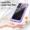Military Grade Tough Shield Snap-on Transparent Case for Samsung Galaxy S25 Edge - Purple