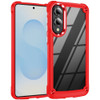 Military Grade Tough Shield Snap-on Transparent Case for Samsung Galaxy S25 Edge - Red