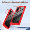 Military Grade Tough Shield Snap-on Transparent Case for Samsung Galaxy S25 Edge - Red