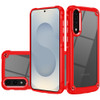 Military Grade Tough Shield Snap-on Transparent Case for Samsung Galaxy S25 Edge - Red