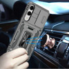 Military Grade Ring Holder Case with Camera Lens Cover for Samsung Galaxy S25 Edge - Grey