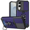 Military Grade All-In-One Ring Stand Card Case for Samsung Galaxy S25 Edge - Purple