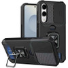 Military Grade All-In-One Ring Stand Card Case for Samsung Galaxy S25 Edge - Black