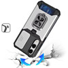 Military Grade All-In-One Ring Stand Card Case for Samsung Galaxy S25 Edge - Silver