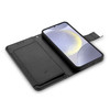 Extra Series Essential Leather Wallet Stand Case for Samsung Galaxy S25 Edge - Black