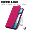 Leather Folio Wallet Case for Samsung Galaxy S25 Edge - Hot Pink