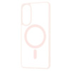 Acrylic Transparent Case with MagSafe Magnetic Ring for Samsung Galaxy S25 Edge - Pink