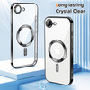 Electroplated Clear MagSafe Case with Camera Lens Protector for iPhone 16e - Black