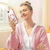 Electroplated Clear MagSafe Case with Camera Lens Protector for iPhone 16e - Red