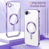 Electroplated Clear MagSafe Case with Camera Lens Protector for iPhone 16e - Purple
