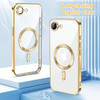Electroplated Clear MagSafe Case with Camera Lens Protector for iPhone 16e - Gold