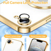 Electroplated Clear MagSafe Case with Camera Lens Protector for iPhone 16e - Gold