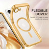Electroplated Clear MagSafe Case with Camera Lens Protector for iPhone 16e - Gold