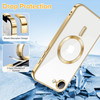 Electroplated Clear MagSafe Case with Camera Lens Protector for iPhone 16e - Gold