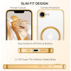 Electroplated Clear MagSafe Case with Camera Lens Protector for iPhone 16e - Gold