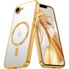 Electroplated Clear MagSafe Case with Camera Lens Protector for iPhone 16e - Gold