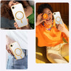 Electroplated Clear MagSafe Case with Camera Lens Protector for iPhone 16e - Gold