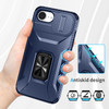 Combat Tough Series Ring Holder Case with Camera Lens Cover for iPhone 16e - Blue