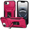 Combat Tough Series Ring Holder Case with Camera Lens Cover for iPhone 16e - Hot Pink