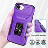 Combat Tough Series Ring Holder Case with Camera Lens Cover for iPhone 16e - Purple