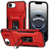 Combat Tough Series Ring Holder Case with Camera Lens Cover for iPhone 16e - Red