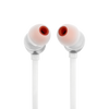 JBL Tune 310C Wired Hi-Res in-Ear Headphones, Tangle-Free Flat Cable, 3-Button Remote with Microphone - White