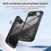 Military Grade Tough Shield Snap-on Transparent Case for iPhone 16e - Black