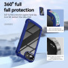 Military Grade Tough Shield Snap-on Transparent Case for iPhone 16e - Blue