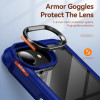 Military Grade Tough Shield Snap-on Transparent Case for iPhone 16e - Blue