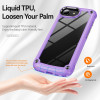 Military Grade Tough Shield Snap-on Transparent Case for iPhone 16e - Purple
